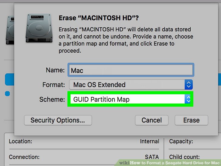 formatting seagate external drive for mac sierra